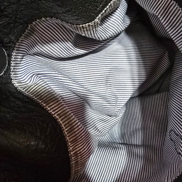 Anthropologie Holding horses suede leather teal black bucket shoulder handbag - Picture 4 of 12